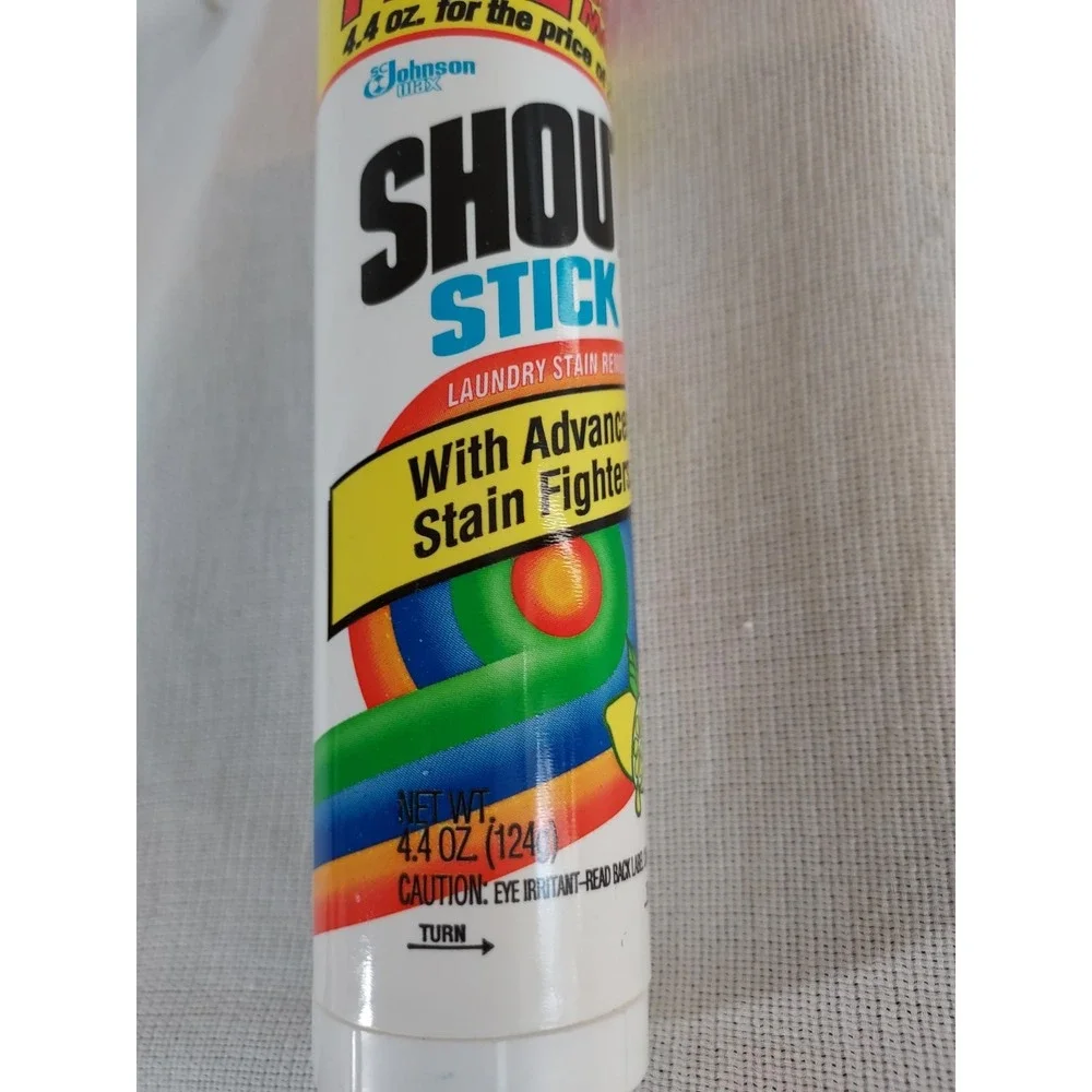 Shout Stick Vintage Laundry Stain‎ Remover 4.4 oz Stick Made in USA FULL